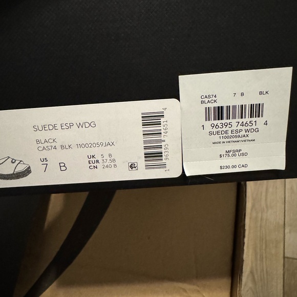 Coach Black Women's Espadrilles Wedges Size 7 NWT - Picture 2 of 3